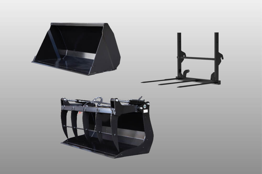 agri line light material bucket bale fork grab bucket 